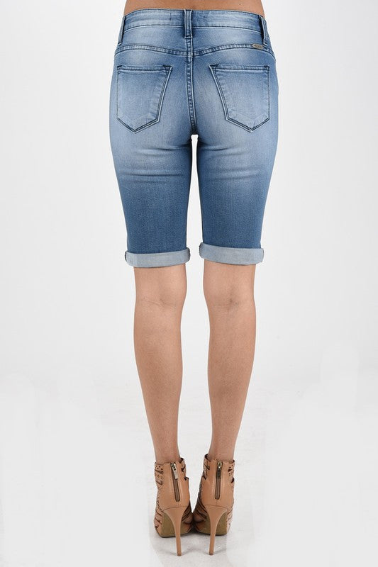 Take Me Out Distressed Shorts