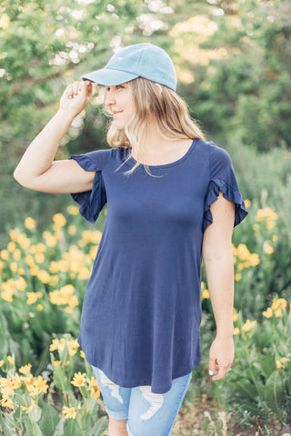 Bella Bell Sleeve - Navy