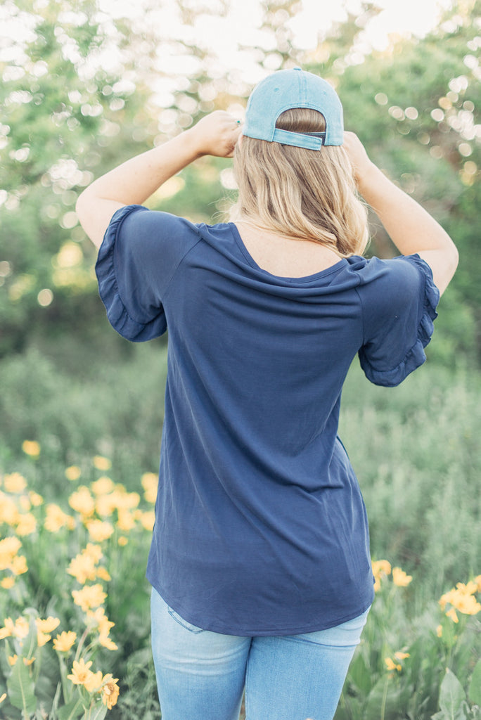 Tulip Top - Navy
