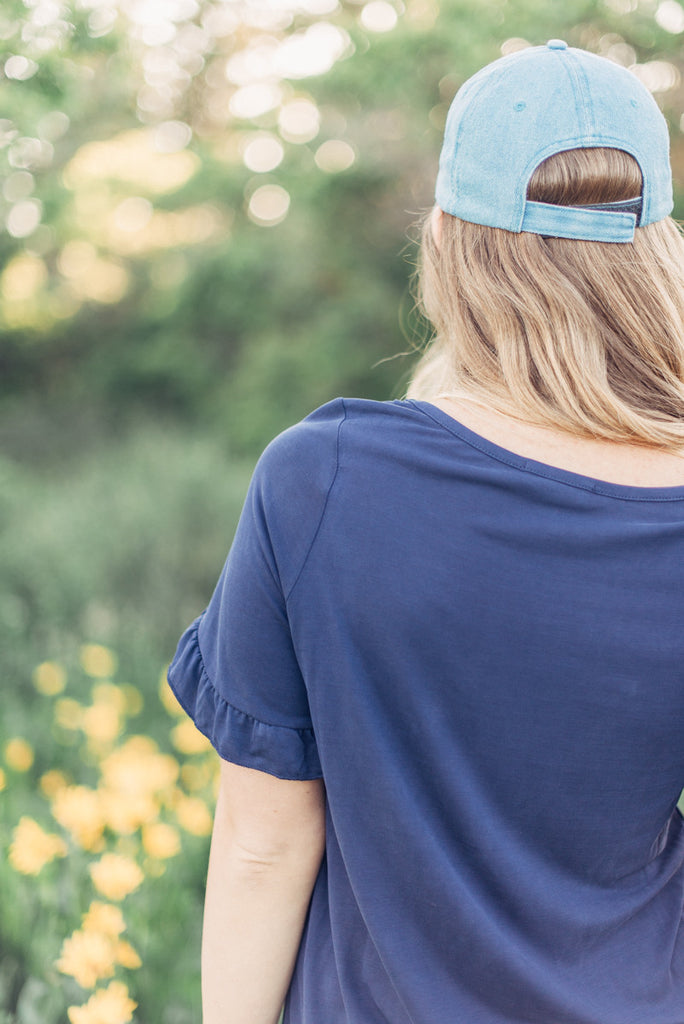 Tulip Top - Navy