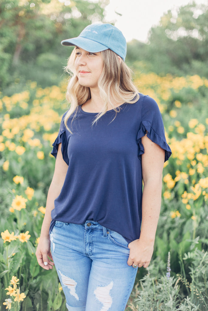 Tulip Top - Navy
