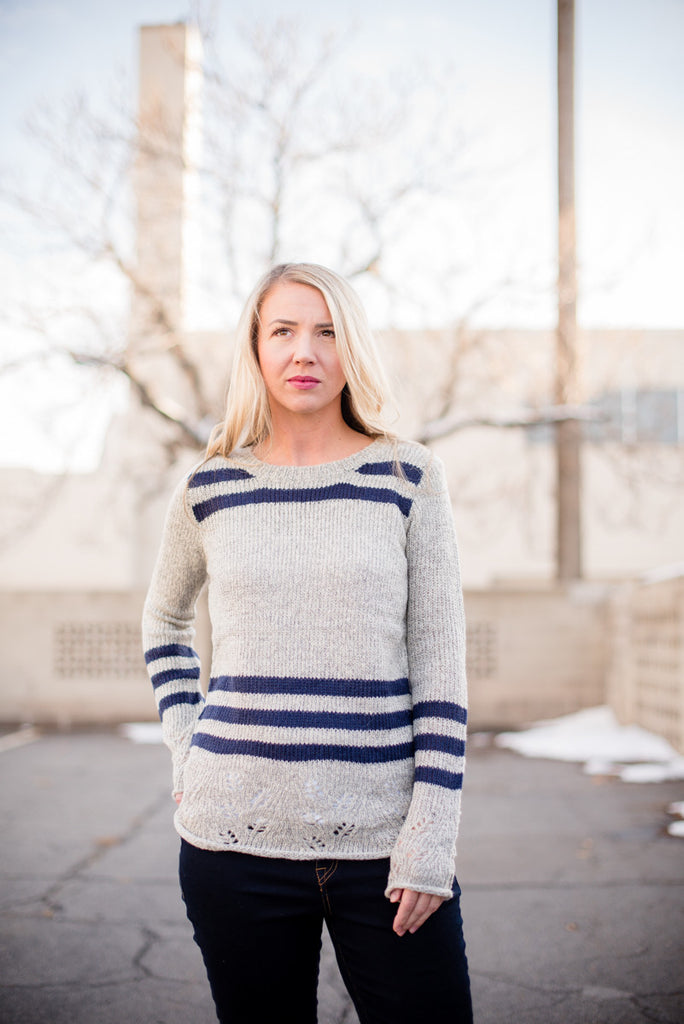 Nautical Eyelet Sweater