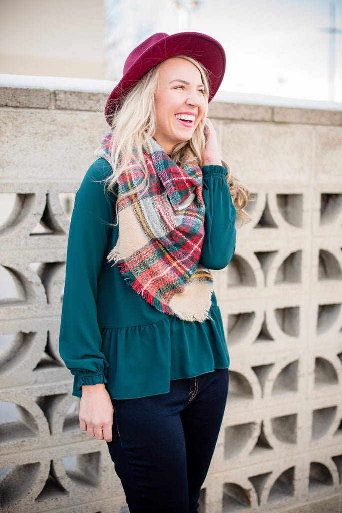 Plaid Blanket Scarf