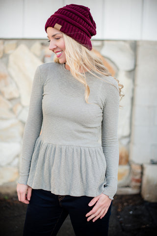 The Jersey Top - Heather Grey