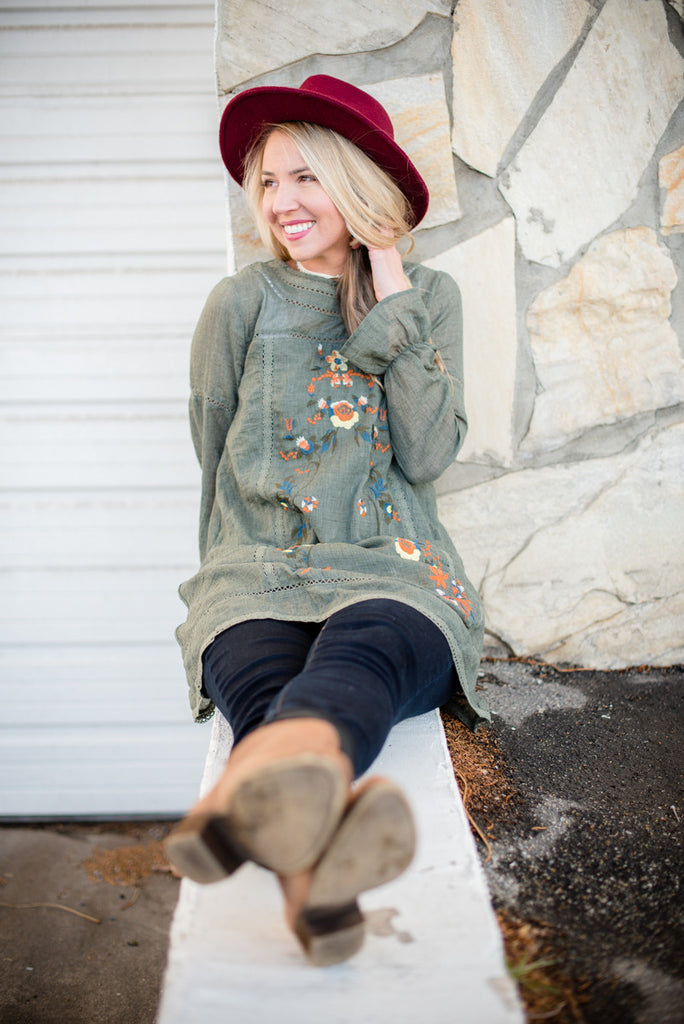 Wanderlust Tunic - Olive