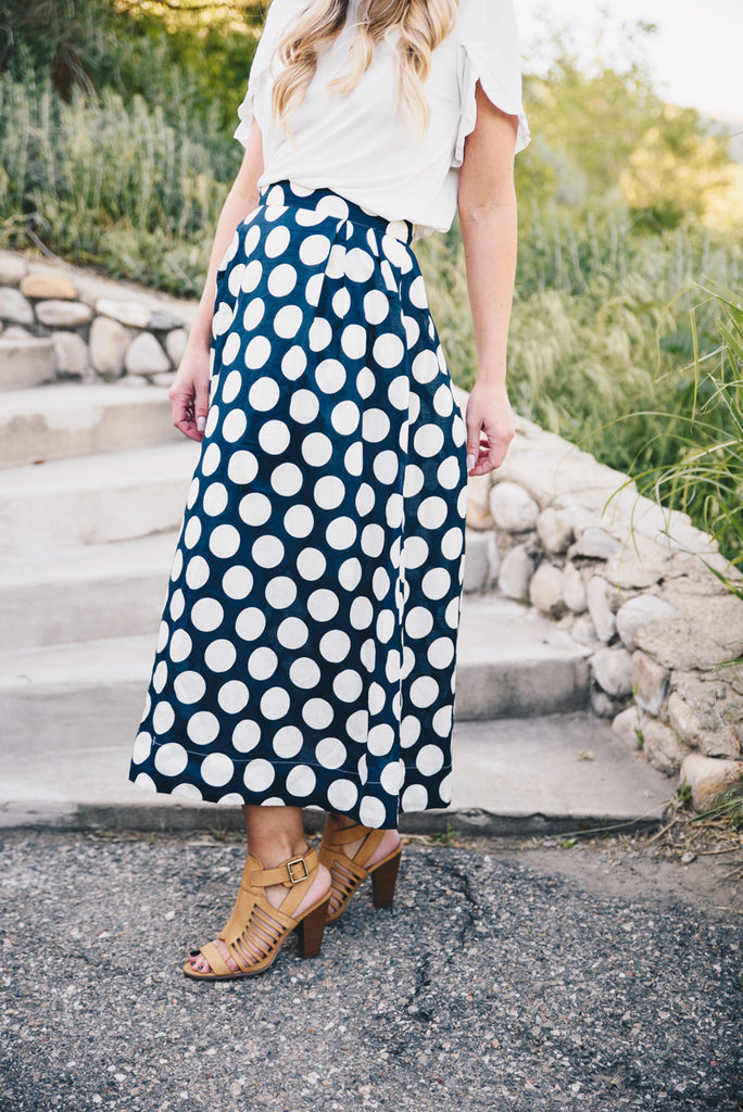 Twirl-Me-Polka Maxi - Navy