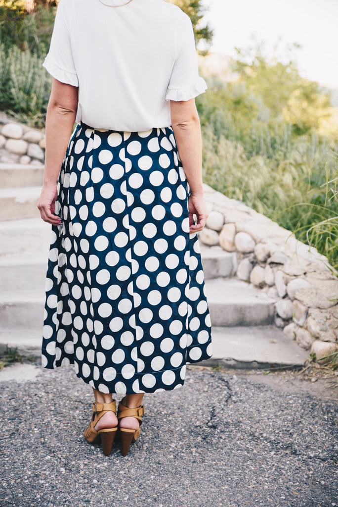 Twirl-Me-Polka Maxi - Navy