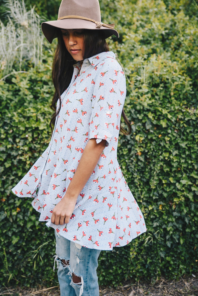 Azalea Blouse - Light Blue