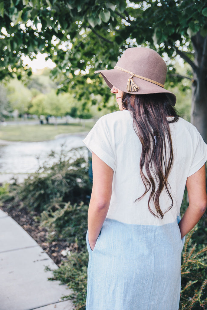 Coastal Linen Dress - Blue