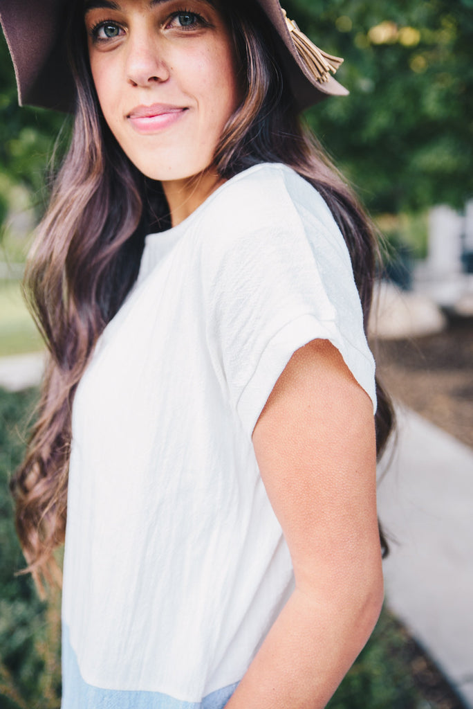 Coastal Linen Dress - Blue