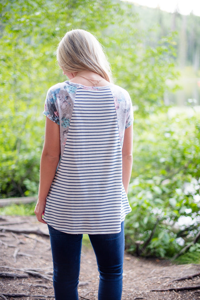 Flora Stripe Tunic - Ivory