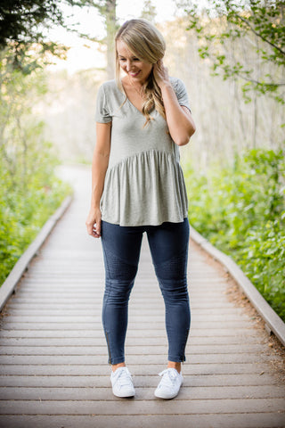 The Jersey Top - Heather Grey