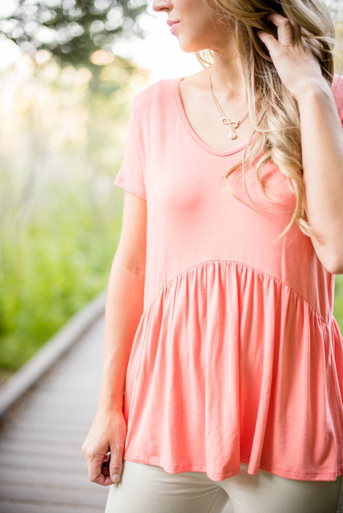 Obsession Peplum - Coral