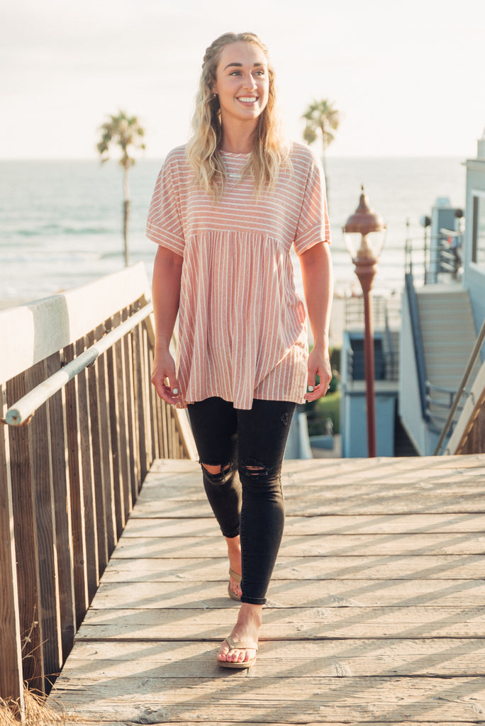 Sunset Tunic - Rose Peach
