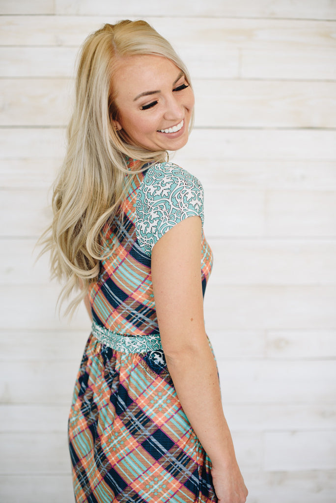 Mixed Print Wrap Maxi