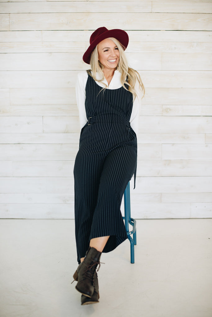 Pin Stripe Jumpsuit