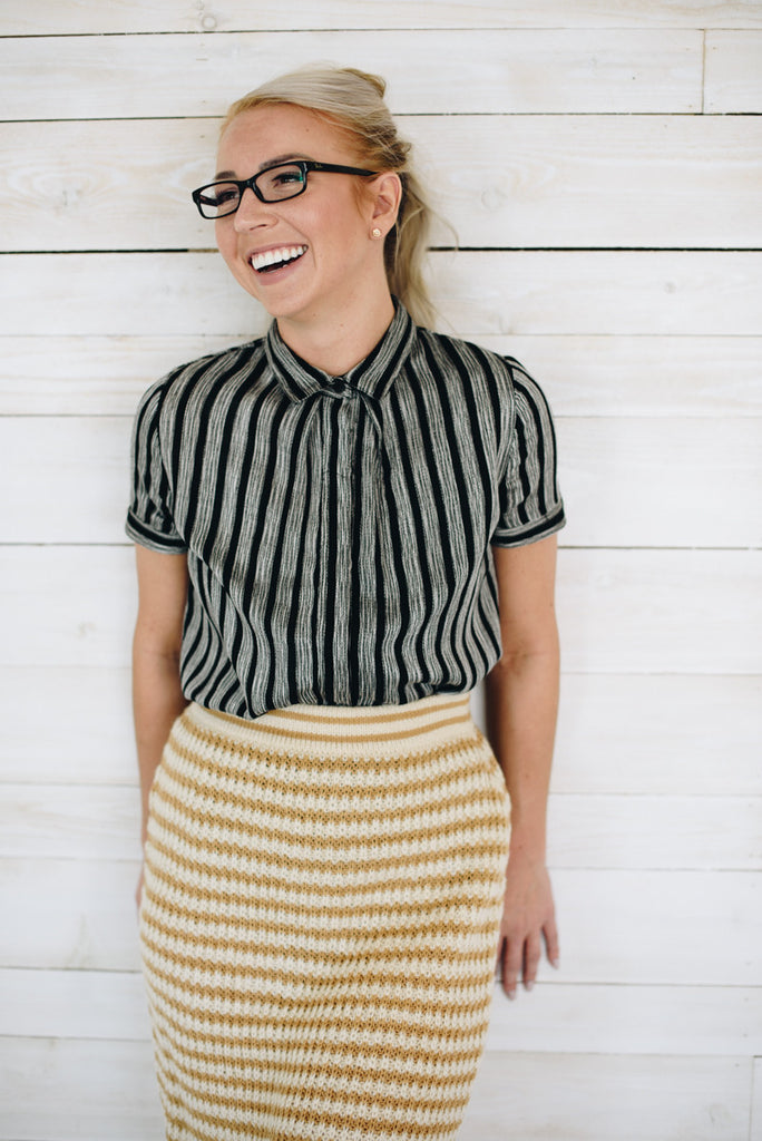 Gatsby Blouse - Black