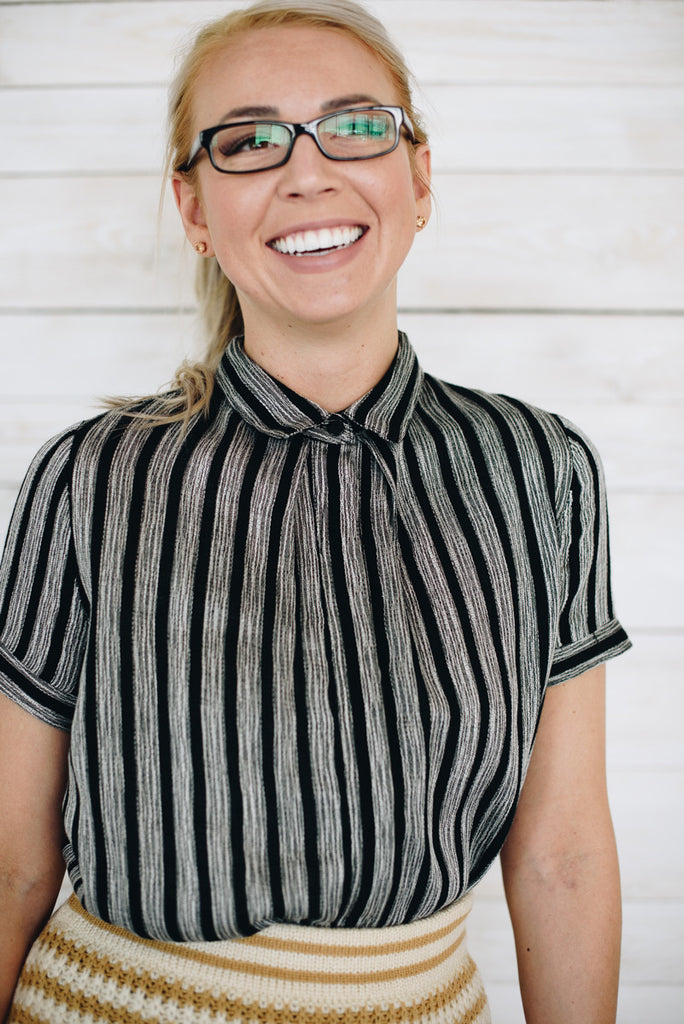 Gatsby Blouse - Black