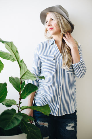 Bella Bell Sleeve - Navy