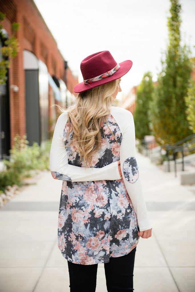 Flower Patch Baseball Tunic - Navy