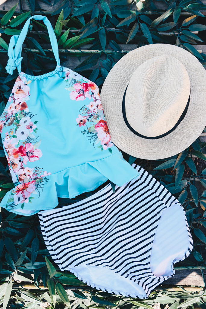 Aqua Lagoon Peplum Top