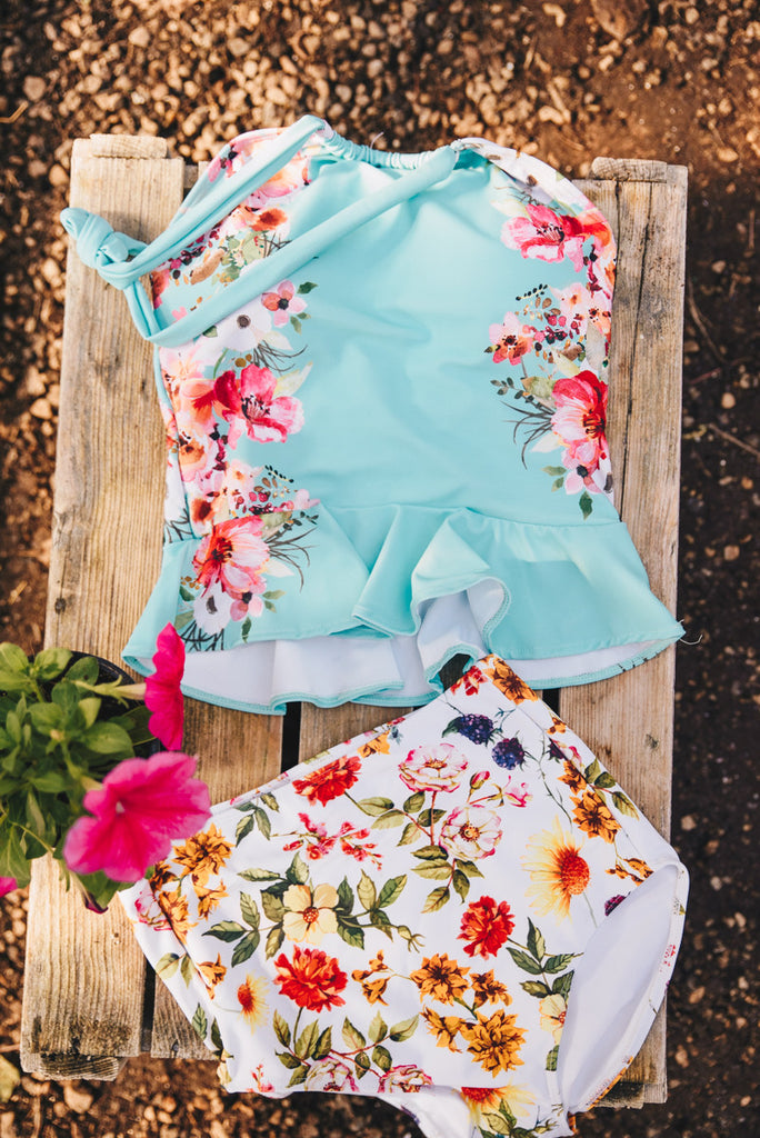 Aqua Lagoon Peplum Top