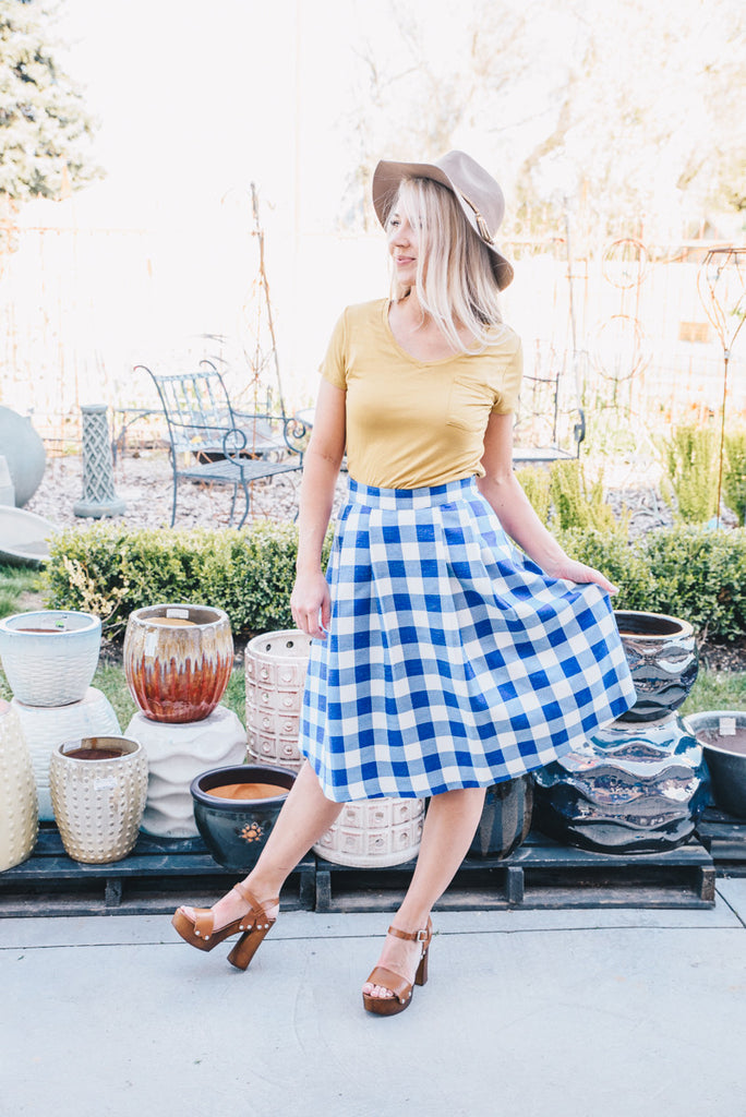Gingham Picnic Skirt