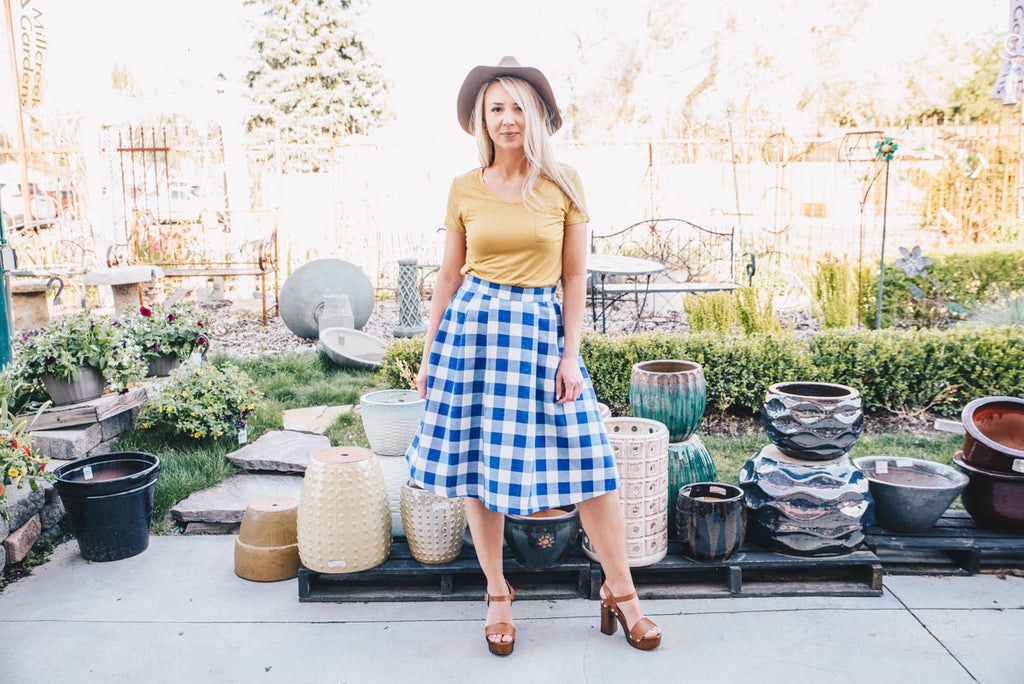 Gingham Picnic Skirt