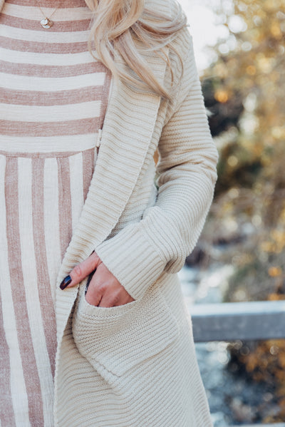 Side-Tie Pocket Dress - Taupe