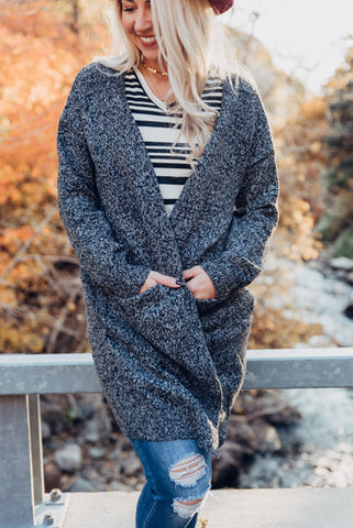 The December Duster - Navy+Ivory