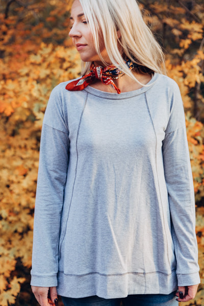 The Jersey Top - Heather Grey