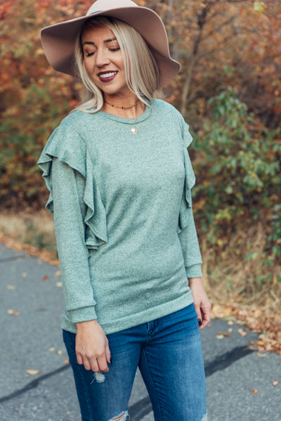 Ruffle My Fancy - Sage Mint