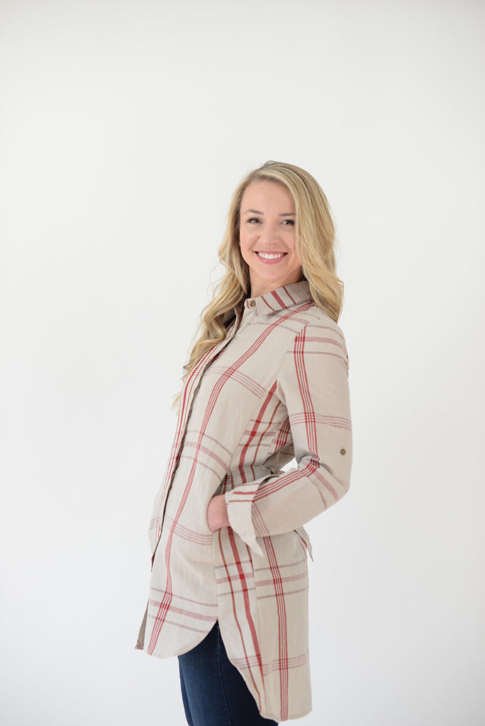 Red Plaid Tunic