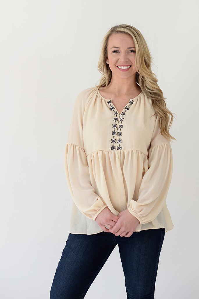 Bell Sleeved Boho Blouse