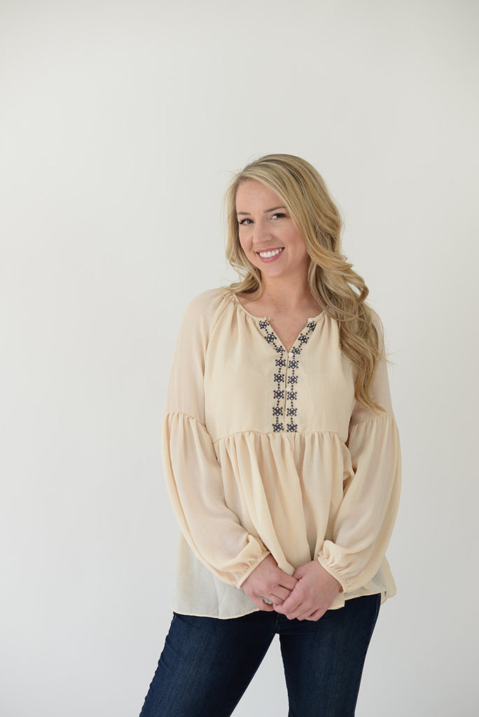Bell Sleeved Boho Blouse