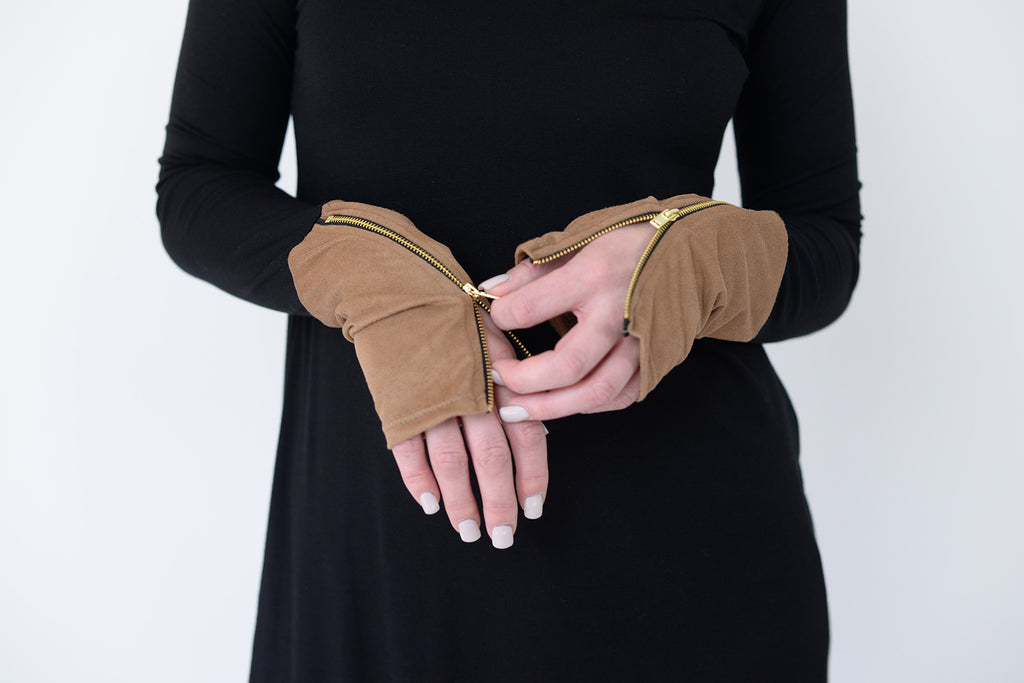 Colorblock Zipper Tunic - Black