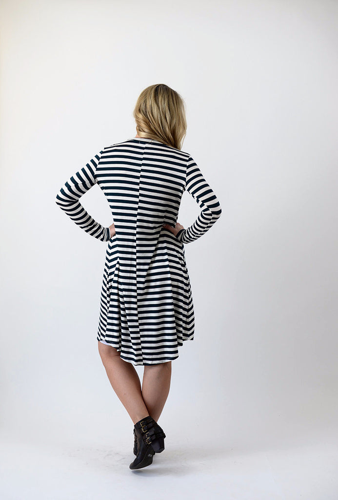 Stripe T-shirt Dress - Hunter Green