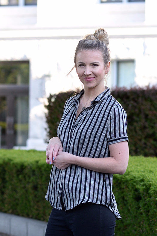 Gatsby Blouse - Black