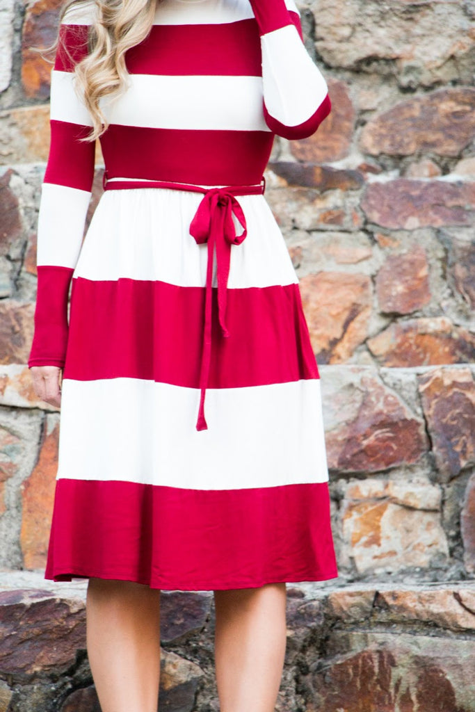 Colorblock Midi - Burgundy