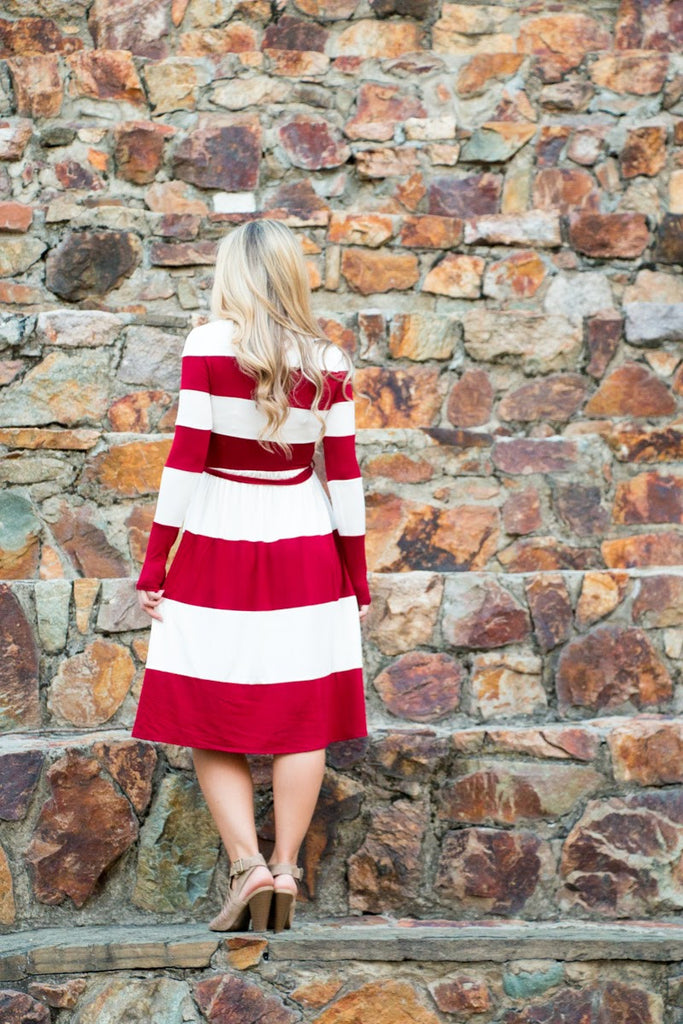 Colorblock Midi - Burgundy