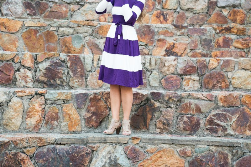 Colorblock Midi - Plum