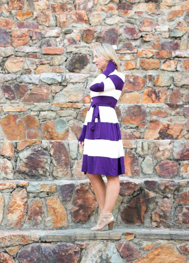 Colorblock Midi - Plum