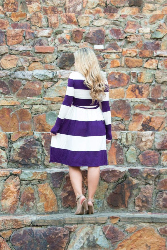 Colorblock Midi - Plum