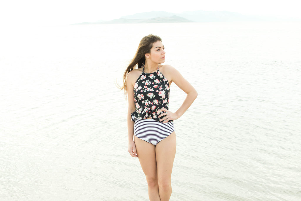 Rosie Halter Peplum Top