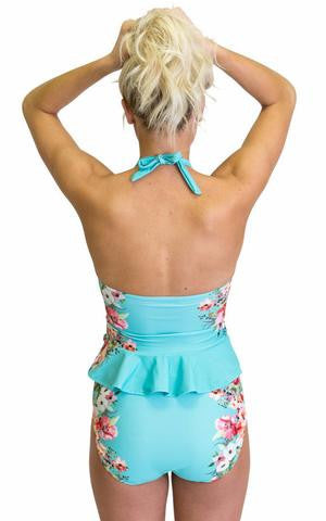 Aqua Lagoon Peplum Top