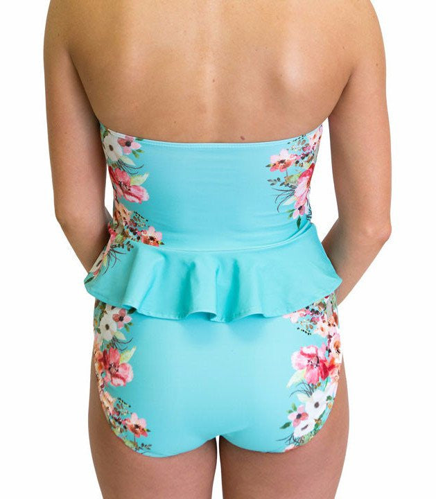 Aqua Lagoon Peplum Top
