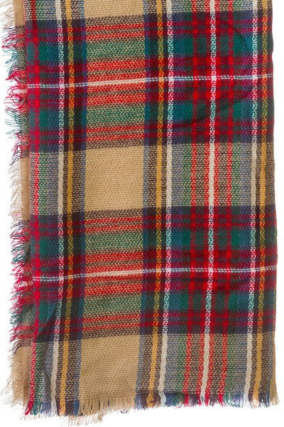 Plaid Blanket Scarf