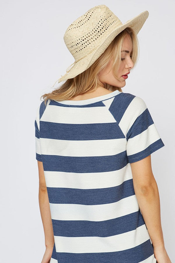 Navy Boat Neck