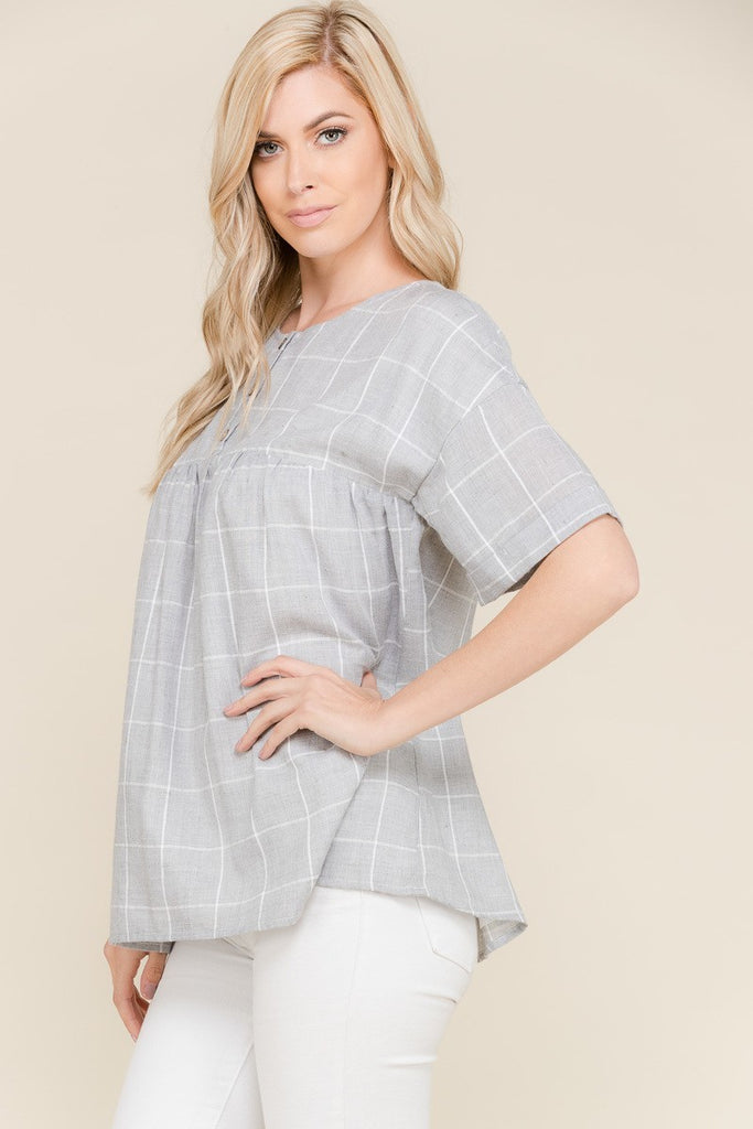 The Stephanie Blouse - Grey