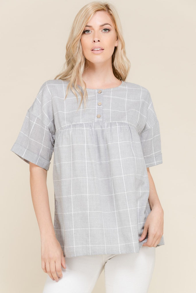 The Stephanie Blouse - Grey